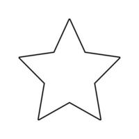 Star vector design with lines suitable for coloring