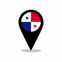 Panama country flag vector with location pin design