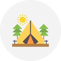 diseño de icono creativo de camping vector