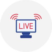 Live Streaming Creative Icon Design vector
