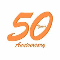 50 years anniversary vector design