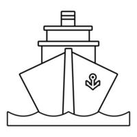 Ship vector design with lines suitable for coloring