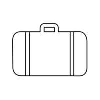 Suitcase vector design with lines suitable for coloring