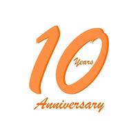 diseño de vector de aniversario de 10 años