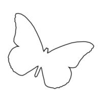 Butterfly vector design with lines suitable for coloring