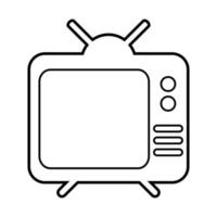 Television vector design with lines suitable for coloring