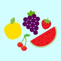 diseño vectorial de frutas variadas vector