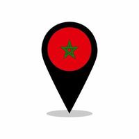 Morocco country flag vector with location pin design