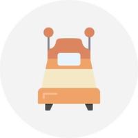 Single Bed Creative Icon Design vector