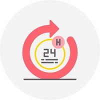 24 Hour Creative Icon Design vector