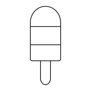 Ice cream vector design with lines suitable for coloring