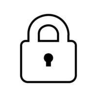 Padlock vector design with lines suitable for coloring