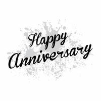 Happy anniversary lettering vector design