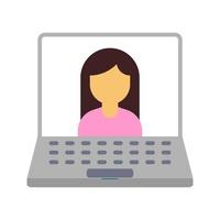 Online meeting icon vector design