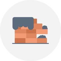 Brick Wall Creative Icon Design vector