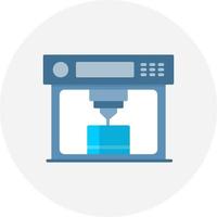 3d Printer Creative Icon Design vector