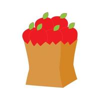 Vector design of apples in a basket