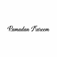 Ramadan kareem lettering background vector design