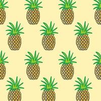 diseño de vector de fondo con adorno de piña