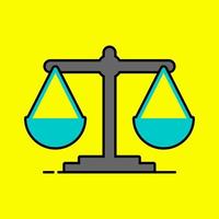 Scales icon vector design suitable for law institution logos