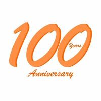 diseño de vector de aniversario de 100 años