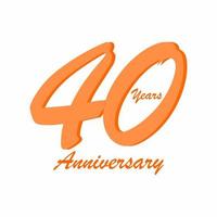 diseño de vector de aniversario de 40 años