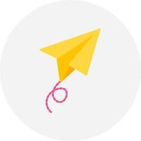 Paper Plane Creative Icon Design vector