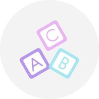 diseño de icono creativo de bloque abc vector