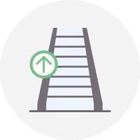 diseño de icono creativo de escalera mecánica vector