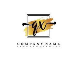 QX Initial handwriting logo concept vector