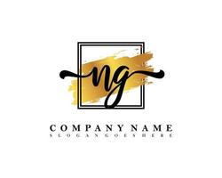 NG Initial handwriting logo concept vector