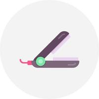 diseño de icono creativo de plancha de pelo vector