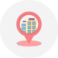 Hotel Location Creative Icon Design vector