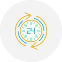 24 Hours Creative Icon Design vector