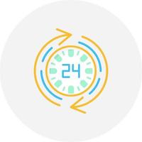 24 Hours Creative Icon Design vector