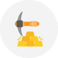 Gold Mine Creative Icon Design vector