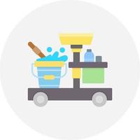 Cleaning Cart Creative Icon Design vector