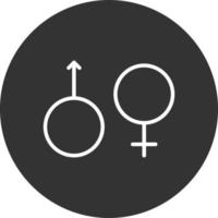 icono de vector de signo de género