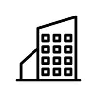 ilustración de vector de edificio de oficinas en un fondo. símbolos de calidad premium. iconos vectoriales para concepto y diseño gráfico.