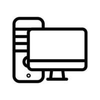 ilustración de vector de computadora en un fondo. símbolos de calidad premium. iconos vectoriales para concepto y diseño gráfico.