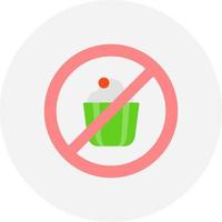 No Sweets Creative Icon Design vector