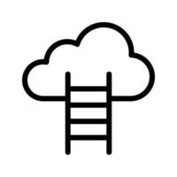 ilustración de vector de escalera de nube en un fondo. símbolos de calidad premium. iconos vectoriales para concepto y diseño gráfico.