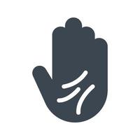ilustración de vector de signo de mano en un fondo. símbolos de calidad premium. iconos vectoriales para concepto y diseño gráfico.