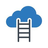 ilustración de vector de escalera de nube en un fondo. símbolos de calidad premium. iconos vectoriales para concepto y diseño gráfico.