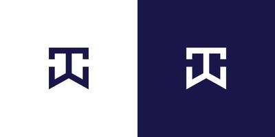 Modern and strong letter TW initials logo design vector