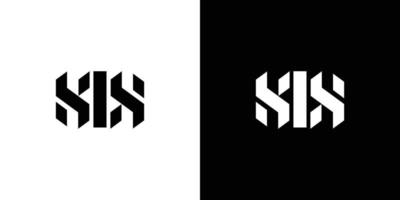 Modern and strong letter SIS initials logo design vector