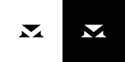 diseño moderno y fuerte del logotipo de las iniciales de la letra m vector