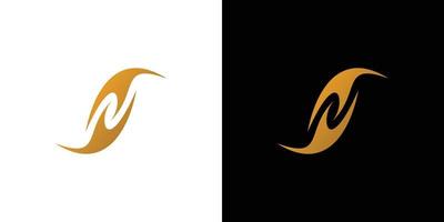 Unique and modern SN logo design vector