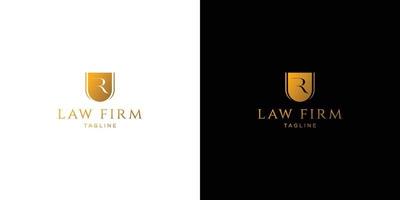 diseño de logotipo r elegante y profesional para bufete de abogados vector