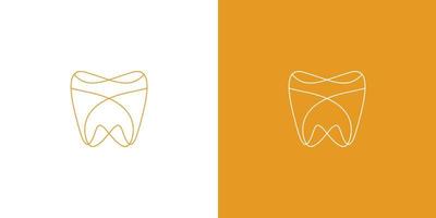 Modern elegant and professional dental icon logo 2 vector